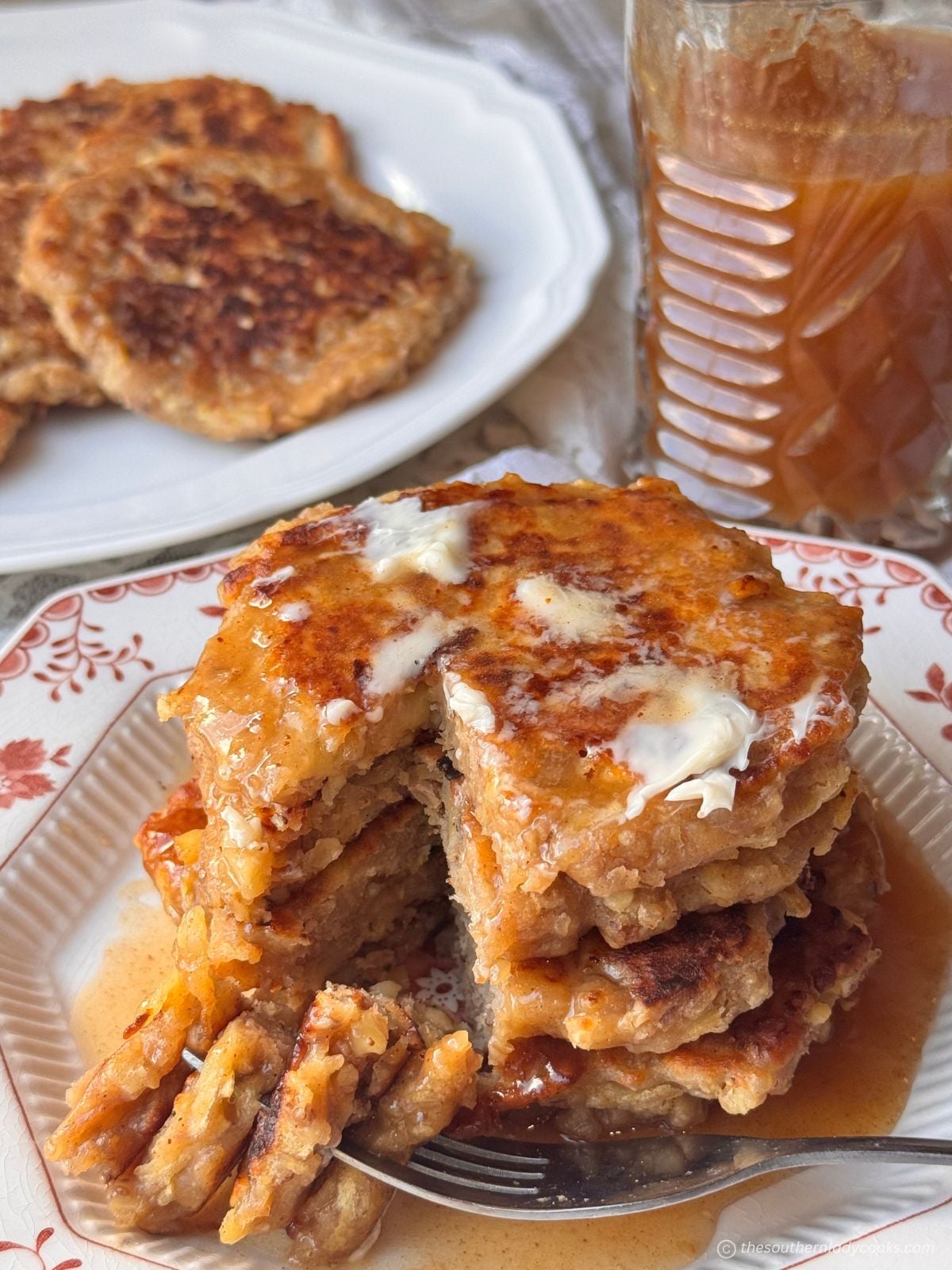 APPLE PANCAKES WITH APPLE SYRUP