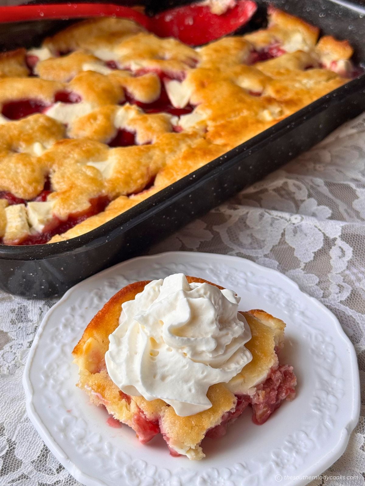 CHERRY CREAM CHEESE COBBLER