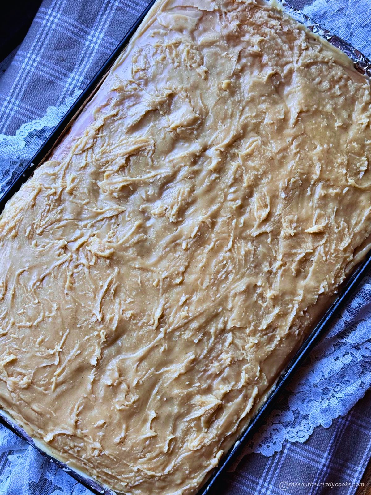 PEANUT BUTTER SHEET CAKE - OLD FASHIONED RECIPE - ZenzZy