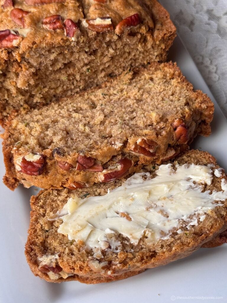 The Best Zucchini Bread with butter