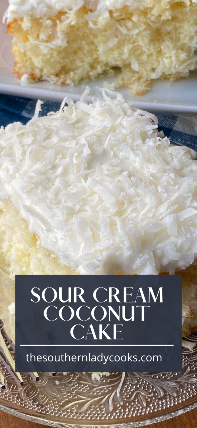 Easy Sour Cream Coconut Cake The Southern Lady Cooks