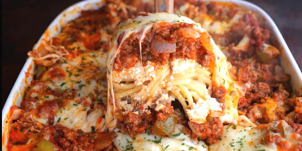 BAKED SPAGHETTI - The Southern Lady Cooks
