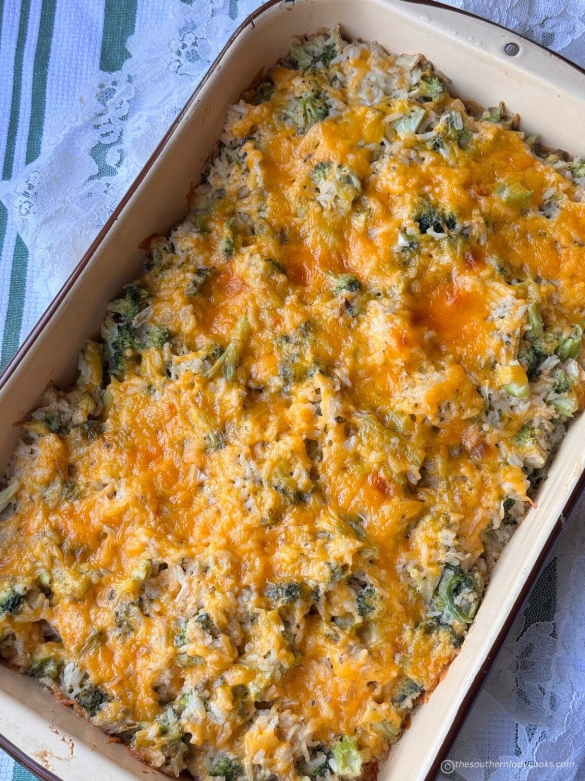 BROCCOLI RICE CASSEROLE - The Southern Lady Cooks