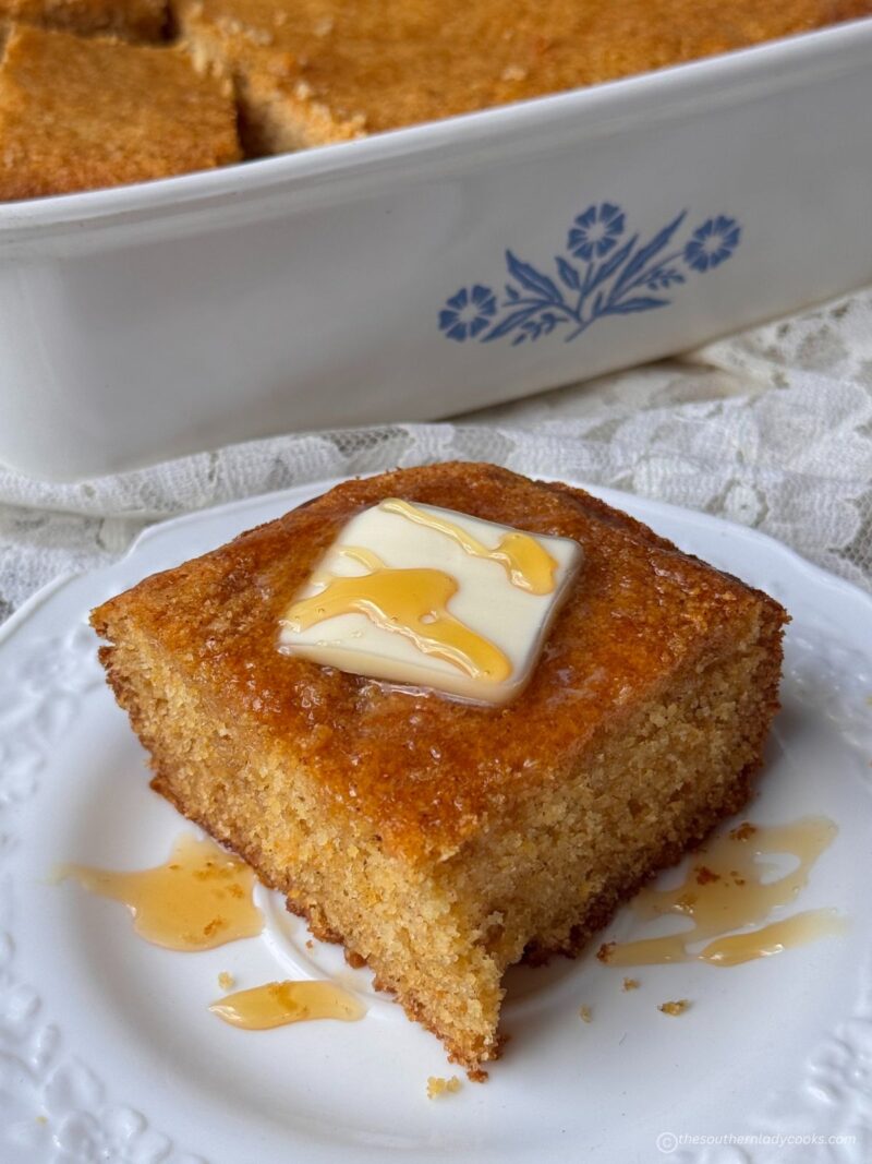 Buttered Cornbread HONEY BROWN BUTTER CORNBREAD - The Southern Lady Cooks