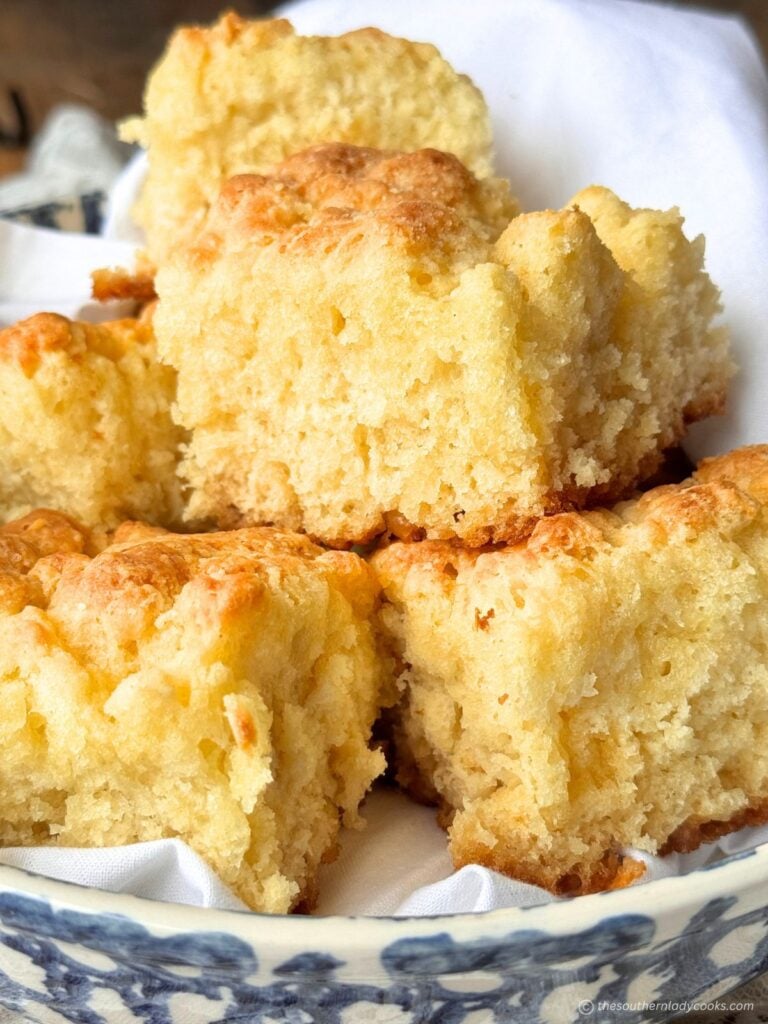 Buttermilk Butter Swim Biscuits in a bowl